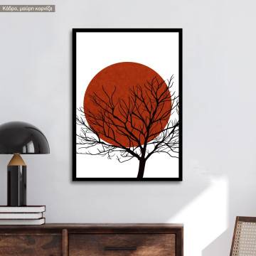 Winter sunset , poster