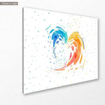 Πίνακας σε καμβά Καρδιά, splash colorful 2