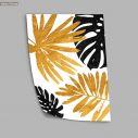 Gold gray leaves, poster