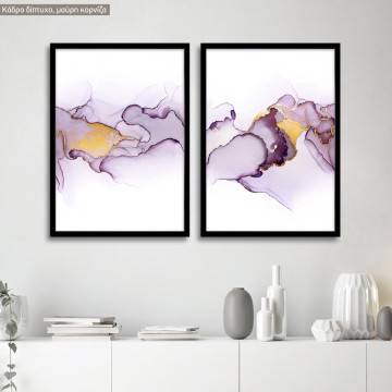 Abstract in purple and gold, poster