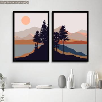 Landscape in vector, poster