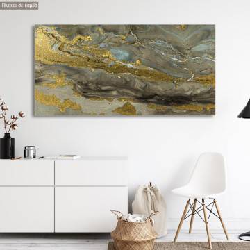 Canvas print Gold marble texture panoramic