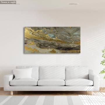 Canvas print Gold marble texture panoramic 2