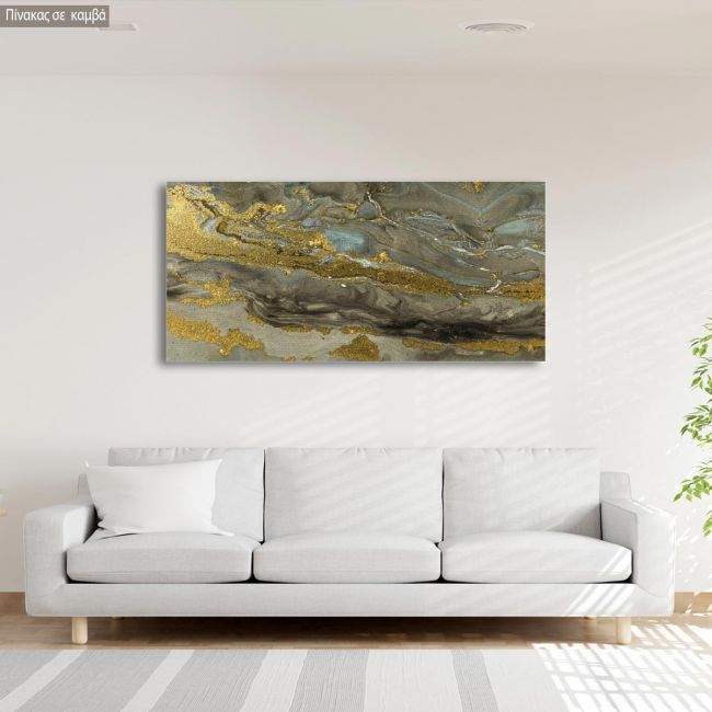 Πίνακας σε καμβά Gold marble textureπανοραμικός