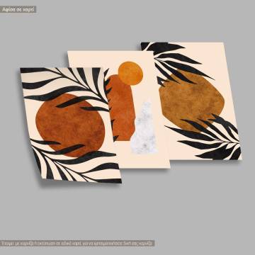 Branches and sun, three panels poster 2