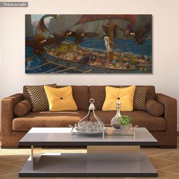 Πίνακας ζωγραφικής Ulysses and the Sirens, Waterhouse J. W. panoramic