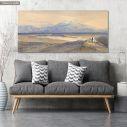 Canvas print Mount Olympus from Larissa, Thessaly, Greece, Edward Lear, panoramic