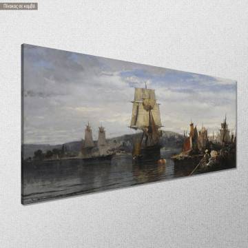 Canvas print Outside the harbour Volanakis panoramic Framed canvas View 1 2