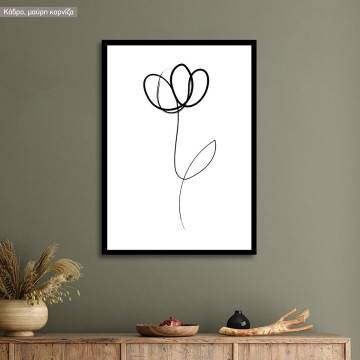 One line tulip, poster