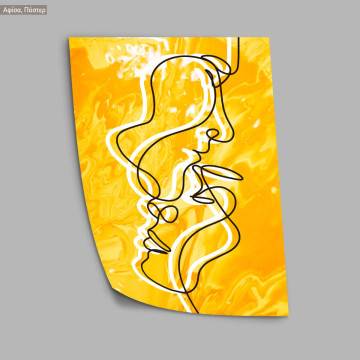 Forehead kiss yellow background, poster 2
