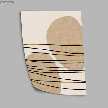 Gilded lines and shapes, κάδρο, μαύρη κορνίζα 2