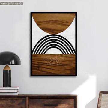 Shapes on wood, αφίσα κάδρο