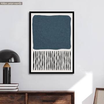 Dark blue line art, Poster