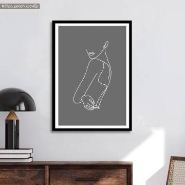 Female body in lines, poster