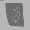 Female body in lines, poster