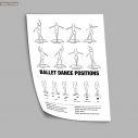 Ballet dance positions, poster