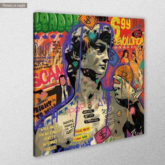 Canvas print David's revolution, square