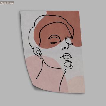 Male face in line αφίσα, κάδρο 2