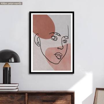 Child face in line, poster