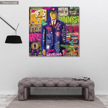 Canvas print Son of money, square