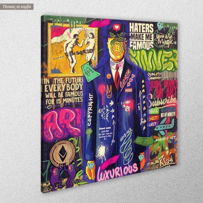 Canvas print Son of money, square