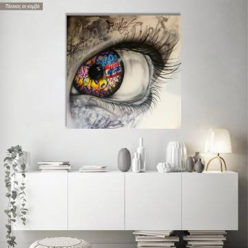 Canvas print Got an eye for grafitti, square