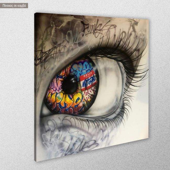 Canvas print Got an eye for grafitti, square
