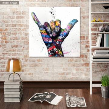 Canvas print Love sign, square