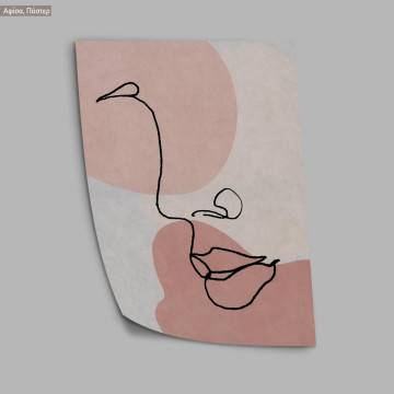 Female face in line II, poster 2