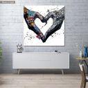 Canvas print Love in the grafitti years, square
