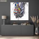 Canvas print Love in the grafitti years I, square