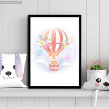 Poster Balloon ride, fox