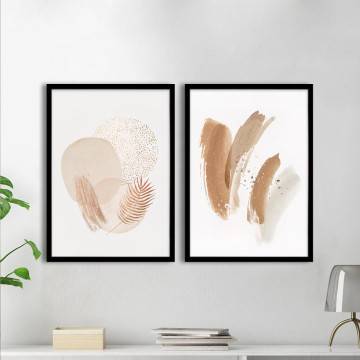 Abstract pal colors II, three panels poster