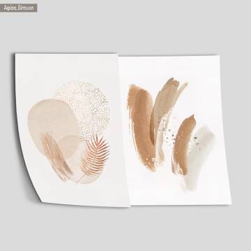 Abstract pal colors II, three panels poster 2