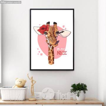 Poster Giraffe you look nice