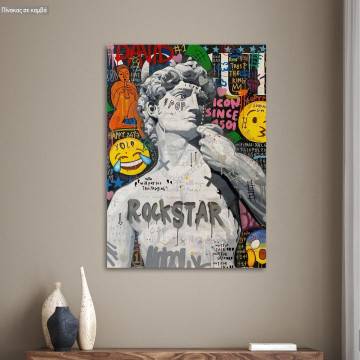 Canvas print A rockstar David, vertical