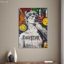 Canvas print A rockstar David, vertical
