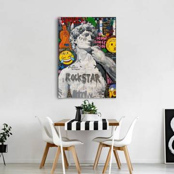 Canvas print A rockstar David vertical Framed canvas View 1 2