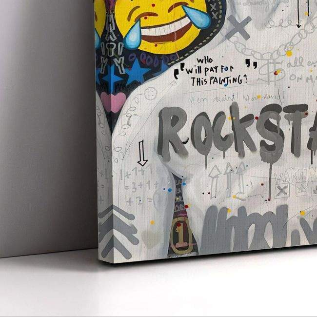 Πίνακας σε καμβά A rockstar David, κάθετος, λεπτομέρεια