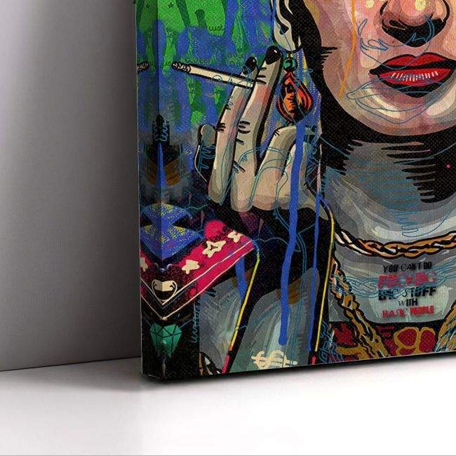 Πίνακας σε καμβά Do you smoke, Frida, κάθετος, λεπτομέρεια
