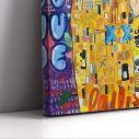 Canvas print The kiss in graffiti, vertical