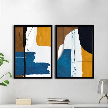 Abstract design, three panels poster
