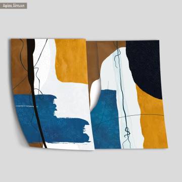 Abstract design, three panels poster 2