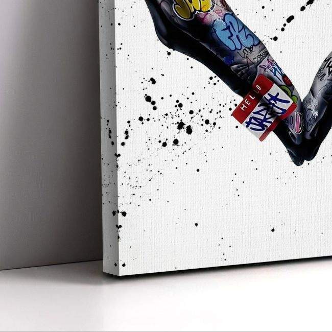 Canvas print Love in the grafitti years II, vertical