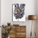 Canvas print Love in the grafitti years III, vertical