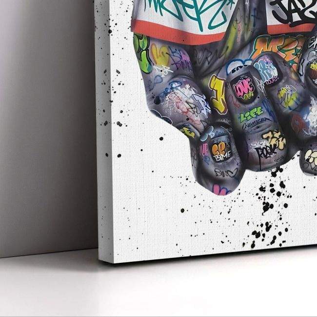 Canvas print Love in the grafitti years III, vertical