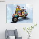 Canvas print Retro contemporary vespa