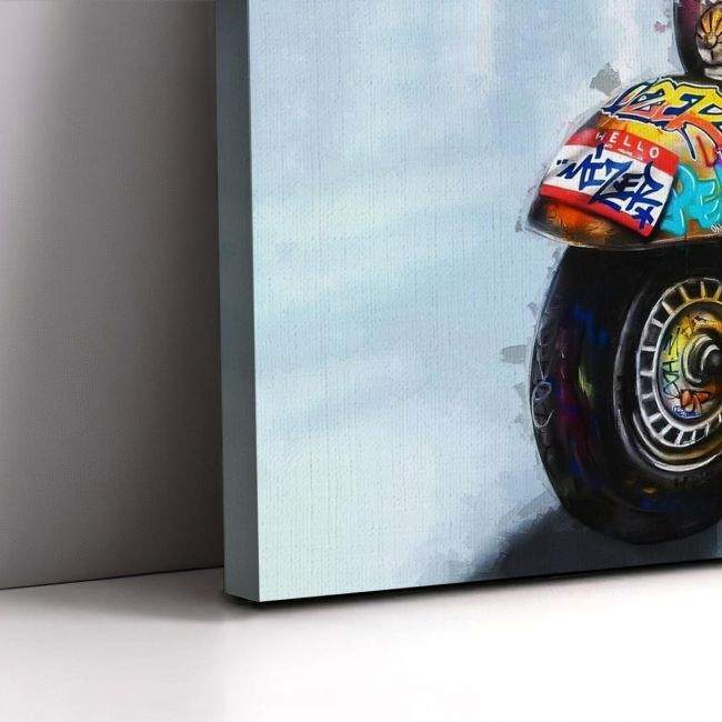 Canvas print Retro contemporary vespa
