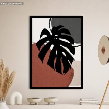 Leaves and shapes I, poster