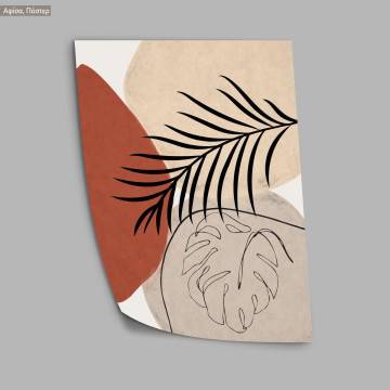 Leaves and shapes II, κάδρο, μαύρη κορνίζα 2